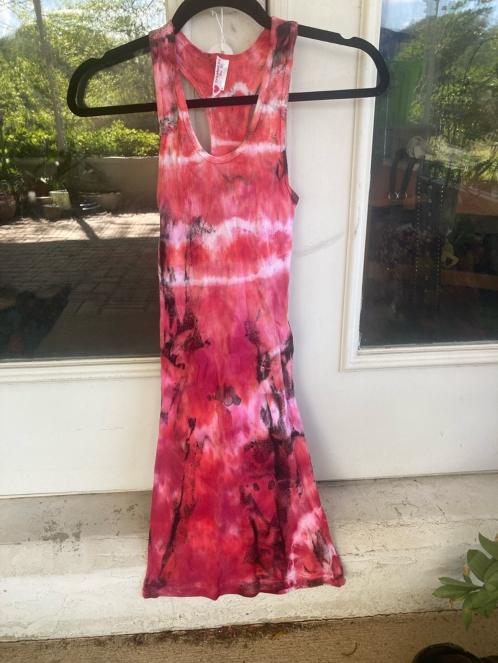 Tie-Dye Racerback Mini Bodycon Dress